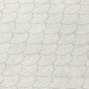 HomeRoots 5' Modern Ivory and Beige Geometric Indoor Outdoor Area Rug – Durable, Washable, Stylish & Versatile 8' Round 596197