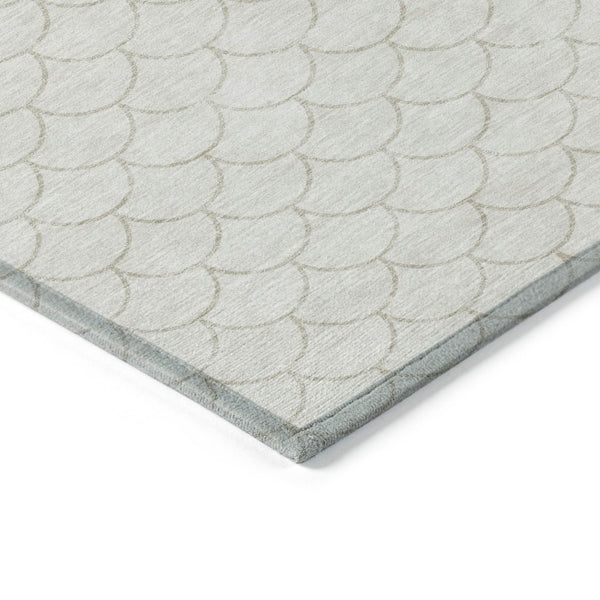 HomeRoots 5' Modern Ivory and Beige Geometric Indoor Outdoor Area Rug – Durable, Washable, Stylish & Versatile 8' X 10' 596198