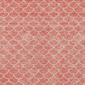 HomeRoots 5' Salmon and Ivory Geometric Area Rug - Stylish, Washable, Indoor/Outdoor Durability for Any Space 10' X 14' 596206