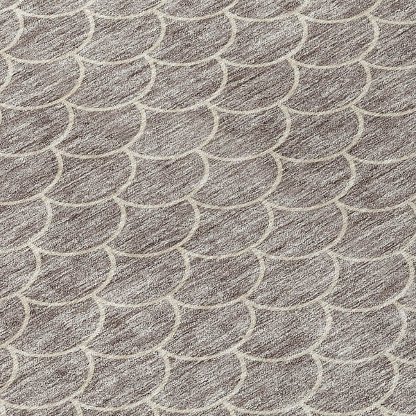 HomeRoots 5' Taupe and Beige Geometric Indoor Outdoor Area Rug - Stylish, Durable, and Washable for Any Space 8' Round 596215