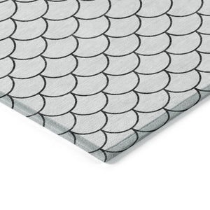 Homeroots 3' Stylish Beige And Ivory Geometric Washable Area Rug For Indoor And Outdoor Spaces, Durable Design 8' X 10' Polyester 596222