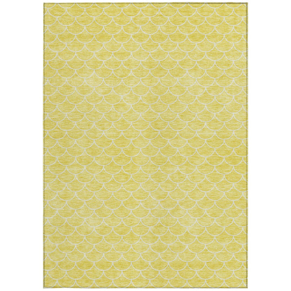 Homeroots 3' Stylish Beige And Ivory Geometric Washable Area Rug For Indoor And Outdoor Spaces, Durable Design 5' X 8' Polyester 596226