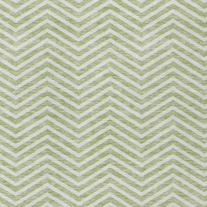 Homeroots 3' Artichoke Green Chevron Indoor Outdoor Area Rug - Stylish, Washable, Durable For High Traffic Areas 5' X 8' Polyester 596232