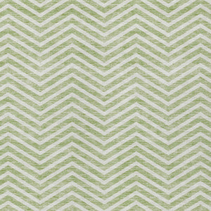 Homeroots 3' Artichoke Green Chevron Indoor Outdoor Area Rug - Stylish, Washable, Durable For High Traffic Areas 10' X 14' Polyester 596236