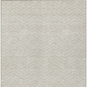 Homeroots 3' Artichoke Green Chevron Indoor Outdoor Area Rug - Stylish, Washable, Durable For High Traffic Areas 5' X 8' Polyester 596238