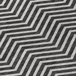 Homeroots 3' Artichoke Green Chevron Indoor Outdoor Area Rug - Stylish, Washable, Durable For High Traffic Areas 8' Round Polyester 596245