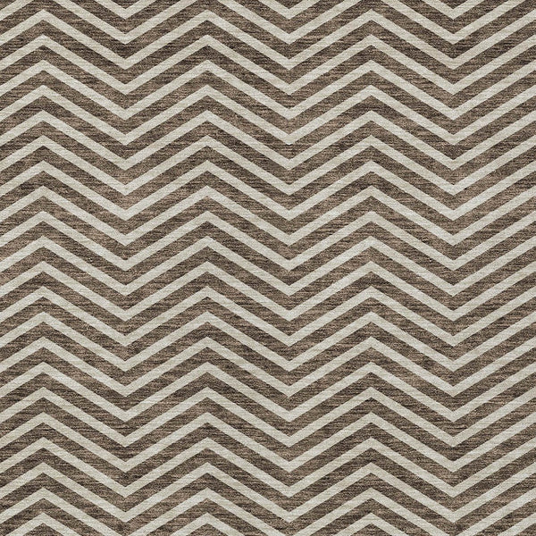 Homeroots 3' Artichoke Green Chevron Indoor Outdoor Area Rug - Stylish, Washable, Durable For High Traffic Areas 9' X 12' Polyester 596253