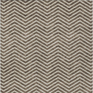 Homeroots 3' Artichoke Green Chevron Indoor Outdoor Area Rug - Stylish, Washable, Durable For High Traffic Areas 10' X 14' Polyester 596254