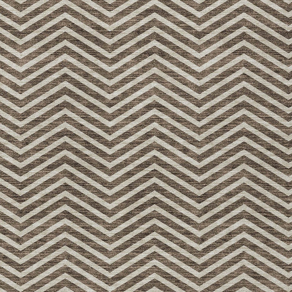 Homeroots 3' Artichoke Green Chevron Indoor Outdoor Area Rug - Stylish, Washable, Durable For High Traffic Areas 10' X 14' Polyester 596254