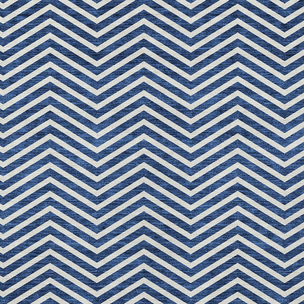 Homeroots 3' Artichoke Green Chevron Indoor Outdoor Area Rug - Stylish, Washable, Durable For High Traffic Areas 5' X 8' Polyester 596256