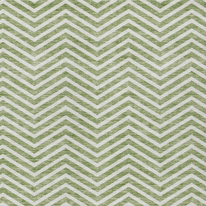 Homeroots 3' Artichoke Green Chevron Indoor Outdoor Area Rug - Stylish, Washable, Durable For High Traffic Areas 3' X 5' Polyester 596261