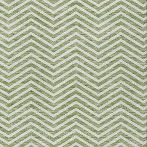 Homeroots 3' Artichoke Green Chevron Indoor Outdoor Area Rug - Stylish, Washable, Durable For High Traffic Areas 5' X 8' Polyester 596262