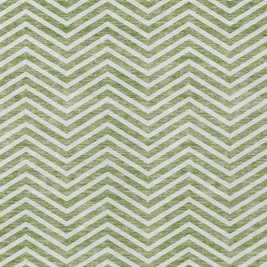 Homeroots 3' Artichoke Green Chevron Indoor Outdoor Area Rug - Stylish, Washable, Durable For High Traffic Areas 9' X 12' Polyester 596265