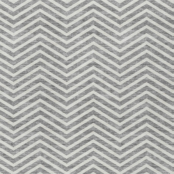 Homeroots 3' Artichoke Green Chevron Indoor Outdoor Area Rug - Stylish, Washable, Durable For High Traffic Areas 3' X 5' Polyester 596267