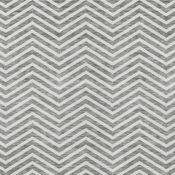 Homeroots 3' Artichoke Green Chevron Indoor Outdoor Area Rug - Stylish, Washable, Durable For High Traffic Areas 8' X 10' Polyester 596270