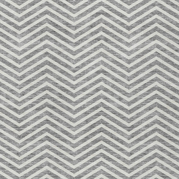 Homeroots 3' Artichoke Green Chevron Indoor Outdoor Area Rug - Stylish, Washable, Durable For High Traffic Areas 9' X 12' Polyester 596271