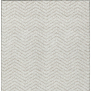 Homeroots 3' Artichoke Green Chevron Indoor Outdoor Area Rug - Stylish, Washable, Durable For High Traffic Areas 10' X 14' Polyester 596278
