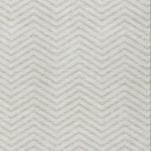Homeroots 3' Artichoke Green Chevron Indoor Outdoor Area Rug - Stylish, Washable, Durable For High Traffic Areas 10' X 14' Polyester 596278