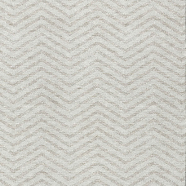 Homeroots 3' Artichoke Green Chevron Indoor Outdoor Area Rug - Stylish, Washable, Durable For High Traffic Areas 10' X 14' Polyester 596278