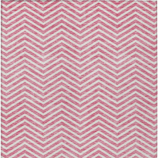 Homeroots 3' Artichoke Green Chevron Indoor Outdoor Area Rug - Stylish, Washable, Durable For High Traffic Areas 3' X 5' Polyester 596285