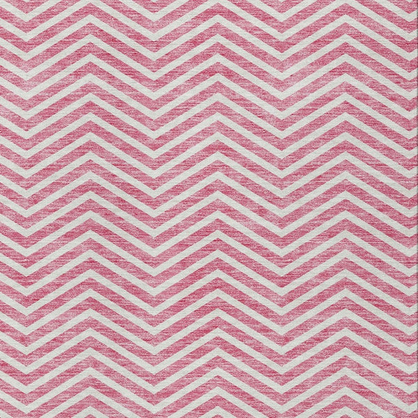 Homeroots 3' Artichoke Green Chevron Indoor Outdoor Area Rug - Stylish, Washable, Durable For High Traffic Areas 10' X 14' Polyester 596290