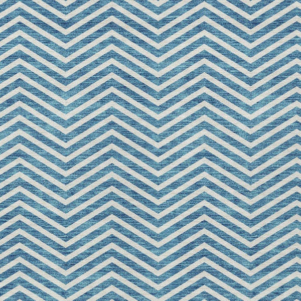 Homeroots 3' Artichoke Green Chevron Indoor Outdoor Area Rug - Stylish, Washable, Durable For High Traffic Areas 5' X 8' Polyester 596292