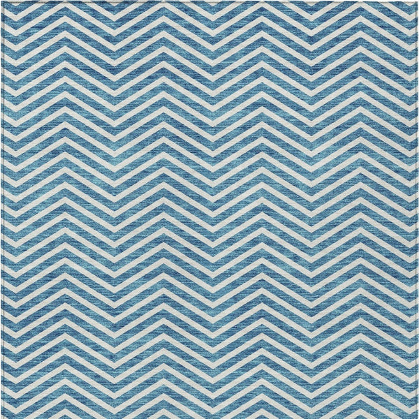 Homeroots 3' Artichoke Green Chevron Indoor Outdoor Area Rug - Stylish, Washable, Durable For High Traffic Areas 10' X 14' Polyester 596296