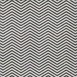 Homeroots 3' Artichoke Green Chevron Indoor Outdoor Area Rug - Stylish, Washable, Durable For High Traffic Areas 9' X 12' Polyester 596301