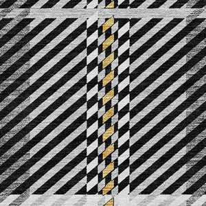 Homeroots 3' Stylish Artichoke Green Brown Ivory Plaid Washable Area Rug For Indoor Outdoor Spaces 8' Round Polyester 596311