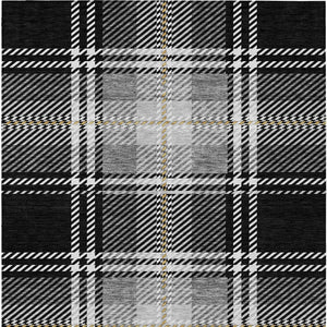 Homeroots 3' Stylish Artichoke Green Brown Ivory Plaid Washable Area Rug For Indoor Outdoor Spaces 10' X 14' Polyester 596314