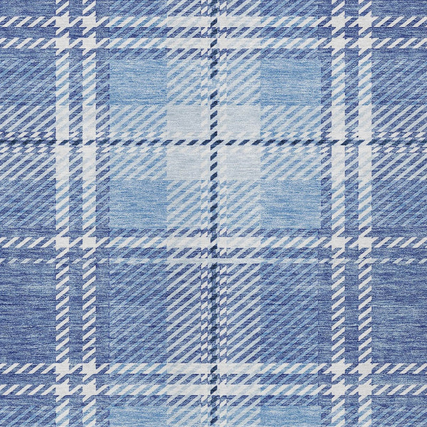 Homeroots 3' Stylish Artichoke Green Brown Ivory Plaid Washable Area Rug For Indoor Outdoor Spaces 9' X 12' Polyester 596331