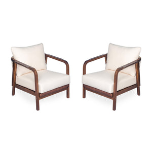 English Elm Christopher Knight Home® - 28" Outdoor Lounge Chair - Woven Backrest, Solid Wood Frame, Plush Cushions For Patio Relaxation N767P255015D_2