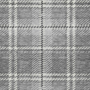 Homeroots 3' Stylish Artichoke Green Brown Ivory Plaid Washable Area Rug For Indoor Outdoor Spaces 3' X 5' Polyester 596339
