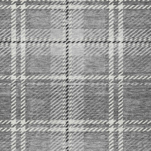 Homeroots 3' Stylish Artichoke Green Brown Ivory Plaid Washable Area Rug For Indoor Outdoor Spaces 9' X 12' Polyester 596343