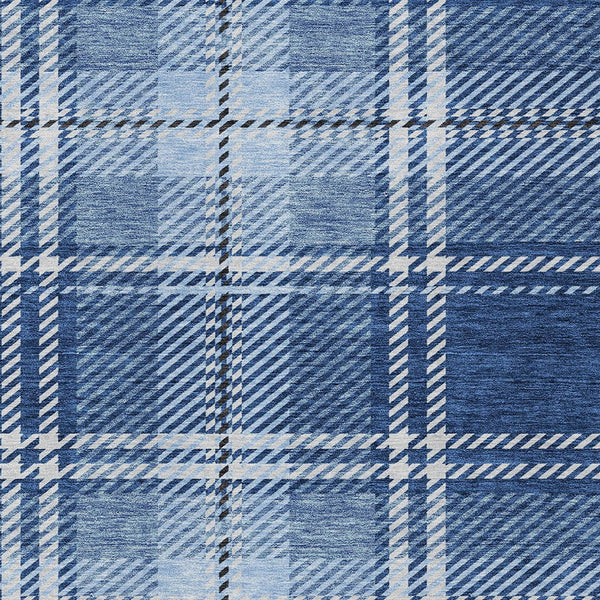 Homeroots 3' Stylish Artichoke Green Brown Ivory Plaid Washable Area Rug For Indoor Outdoor Spaces 3' X 5' Polyester 596345