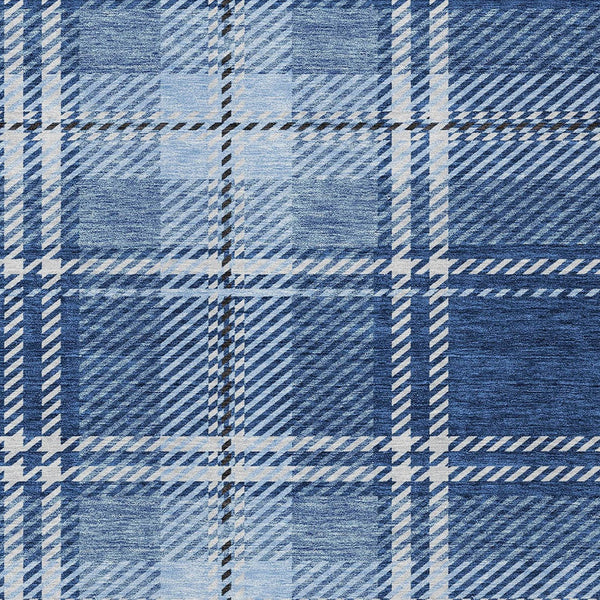 Homeroots 3' Stylish Artichoke Green Brown Ivory Plaid Washable Area Rug For Indoor Outdoor Spaces 9' X 12' Polyester 596349