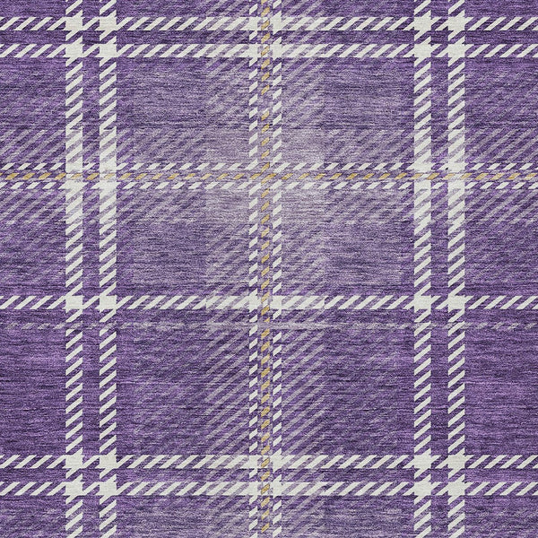 Homeroots 3' Stylish Artichoke Green Brown Ivory Plaid Washable Area Rug For Indoor Outdoor Spaces 3' X 5' Polyester 596357