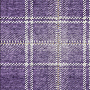 Homeroots 3' Stylish Artichoke Green Brown Ivory Plaid Washable Area Rug For Indoor Outdoor Spaces 5' X 8' Polyester 596358