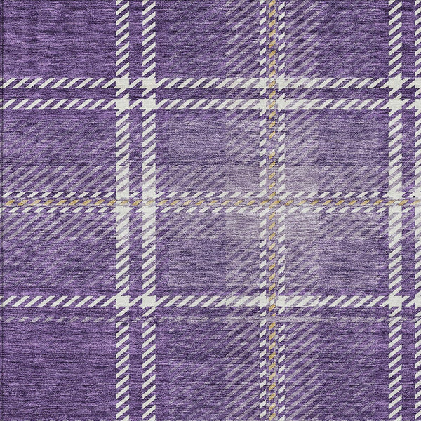 Homeroots 3' Stylish Artichoke Green Brown Ivory Plaid Washable Area Rug For Indoor Outdoor Spaces 5' X 8' Polyester 596358