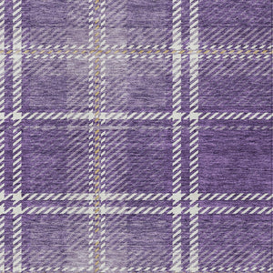 Homeroots 3' Stylish Artichoke Green Brown Ivory Plaid Washable Area Rug For Indoor Outdoor Spaces 8' X 10' Polyester 596360