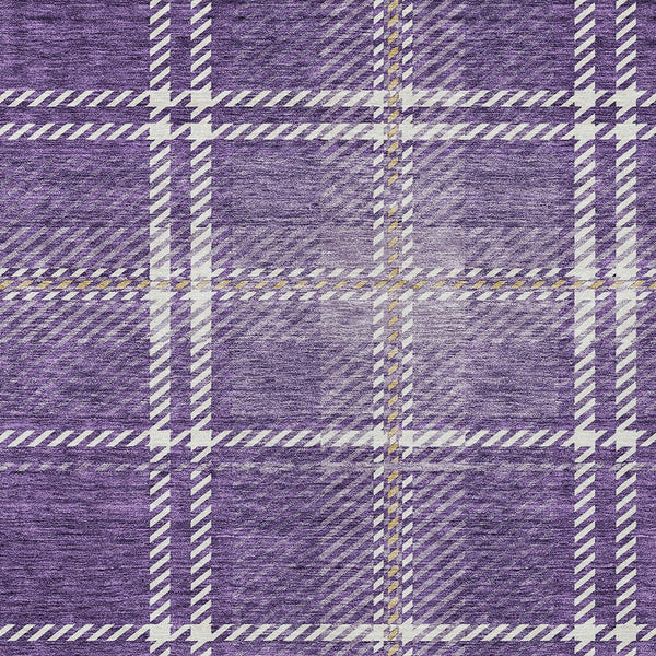 Homeroots 3' Stylish Artichoke Green Brown Ivory Plaid Washable Area Rug For Indoor Outdoor Spaces 10' X 14' Polyester 596362