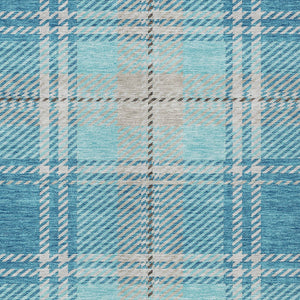 Homeroots 3' Stylish Artichoke Green Brown Ivory Plaid Washable Area Rug For Indoor Outdoor Spaces 8' X 10' Polyester 596366