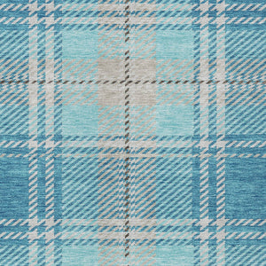 Homeroots 3' Stylish Artichoke Green Brown Ivory Plaid Washable Area Rug For Indoor Outdoor Spaces 10' X 14' Polyester 596368