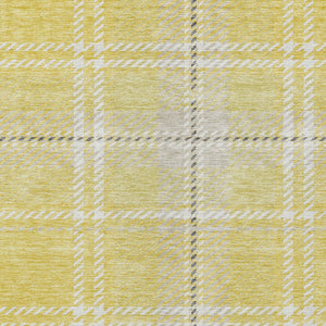 Homeroots 3' Stylish Artichoke Green Brown Ivory Plaid Washable Area Rug For Indoor Outdoor Spaces 8' X 10' Polyester 596372