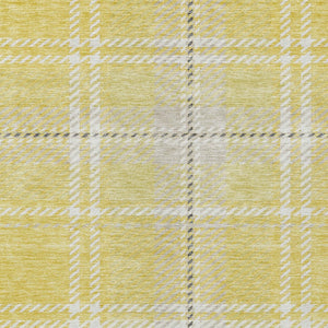 Homeroots 3' Stylish Artichoke Green Brown Ivory Plaid Washable Area Rug For Indoor Outdoor Spaces 9' X 12' Polyester 596373