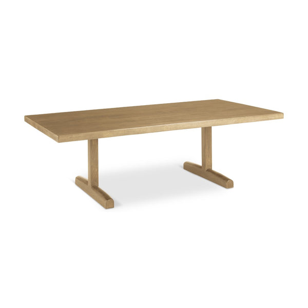 Homeroots 55" Natural Solid Wood Double Pedestal Coffee Table - Stylish, Durable, And Perfect For Any Room!   596406