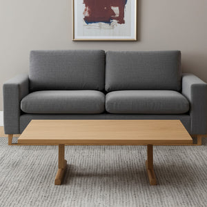 Homeroots 55" Natural Solid Wood Double Pedestal Coffee Table - Stylish, Durable, And Perfect For Any Room!   596406