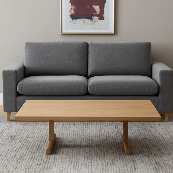 Homeroots 55" Natural Solid Wood Double Pedestal Coffee Table - Stylish, Durable, And Perfect For Any Room!   596406