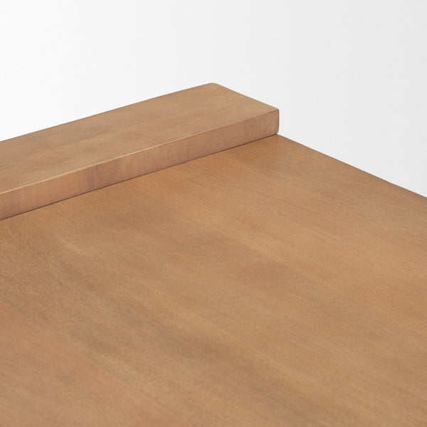 Homeroots 48" Natural Solid Wood Sled Coffee Table - Modern Rustic Design For Living Room Or Office Elegance   596407