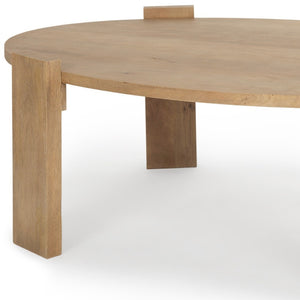 Homeroots 48" Natural Solid Wood Oval Coffee Table - Stylish & Versatile Addition For Any Living Space Decor   596408